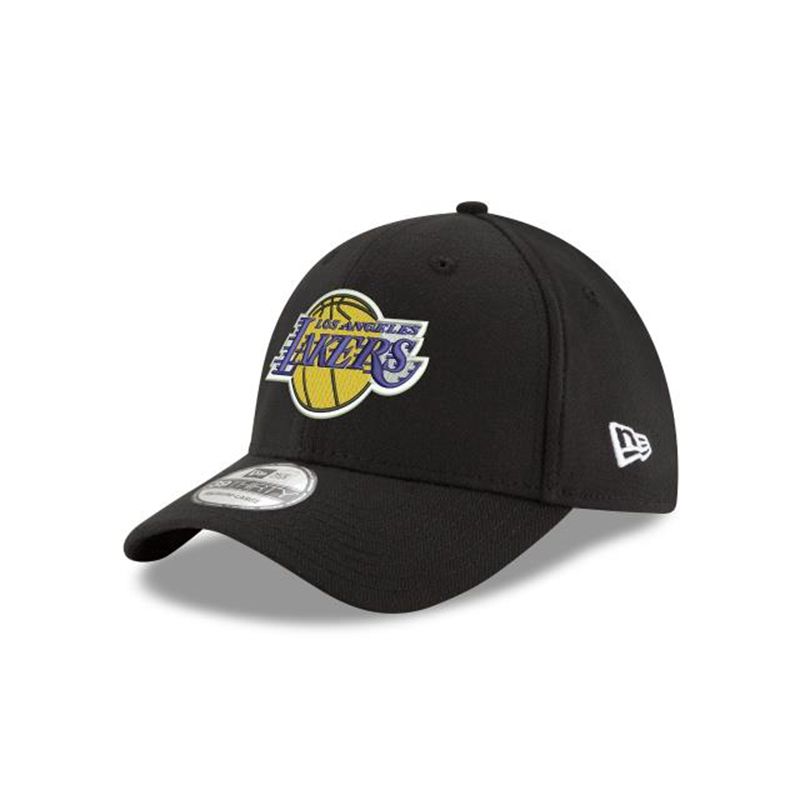 NBA Los Angeles Lakers Team Classic 39Thirty Stretch Fit (KRH6205) - Black New Era Caps